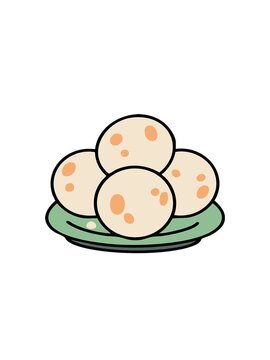 jumping motion animation of pao de queijo traditional brazillian cheese bread