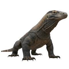 Obraz premium Realistic iguana with textured scales and detailed features isolated on transparent background