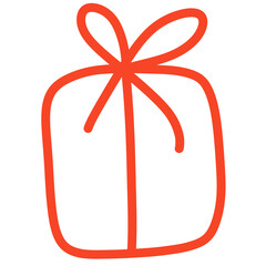 gift box with red ribbon