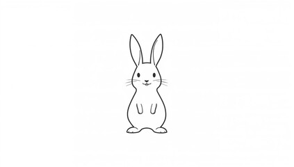 Obraz premium Rabbit positioned centrally on a neutral backdrop, suitable for editorial or educational materials