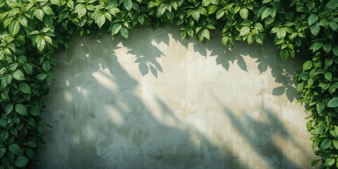 Green leafy wall surface, ideal for editorial headers or background in design projects, World Environment Day