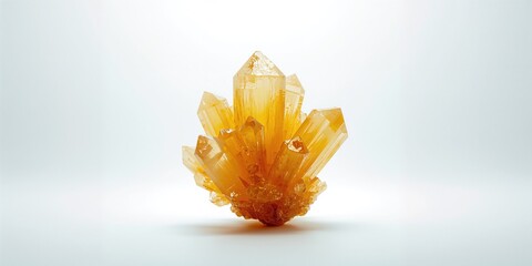 Obraz premium Uranium nitrate displayed against a plain white backdrop, highlighting its radioactive characteristics, nuclear safety awareness day