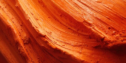 Moist textured orange clay surface, ideal for text backgrounds or UI design, Earth Day