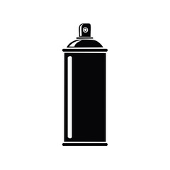 Obraz premium Black and White Spray Can Graphic Illustration, Aerosol Paint Container for Graffiti Artists or DIY Projects