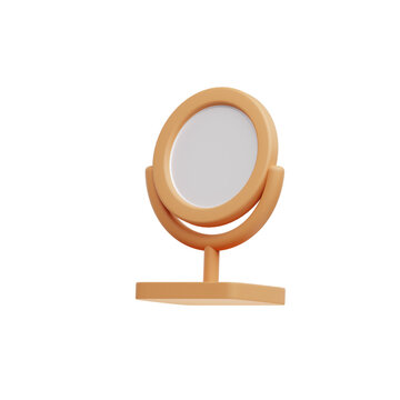 3D Vanity Mirror Icon &ndash; Minimal Makeup and Beauty Illustration