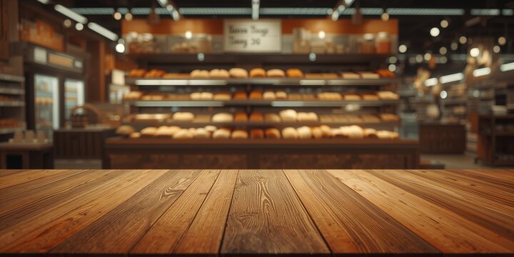 Bakery section in a supermarket featuring fresh bread and pastries, emphasizing inventory management and product freshness