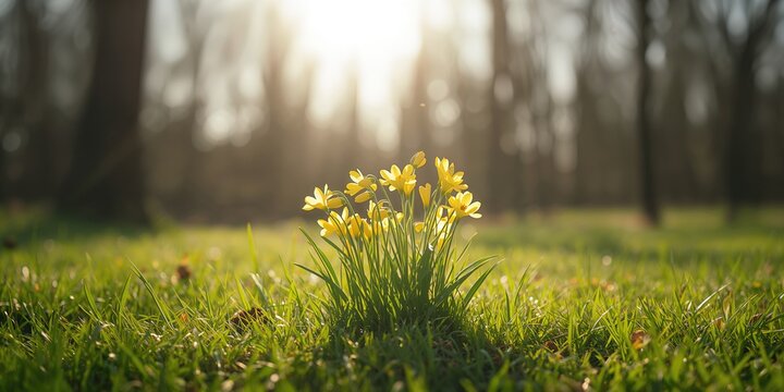 Mother and stepmother among early spring blossoms, highlighting familial relationships in nature