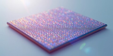 Detailed view of silicon wafer with integrated processor cores highlighting semiconductor fabrication processes