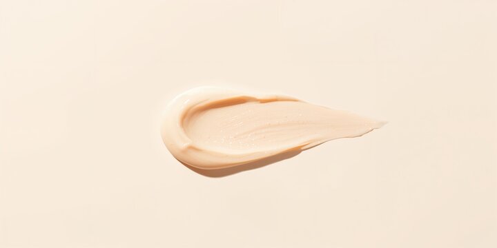 Application of cosmetic cream on a blank surface, ideal for editorial header backgrounds - Powered by Adobe