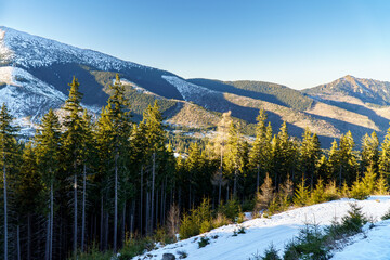 Słowacja , Góra Jasna Chopok, widoczki na Tatry