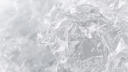 Obraz premium White gray textured pattern on a piece of transparent striped plastic wrapping, ideal for UI backdrop or editorial header