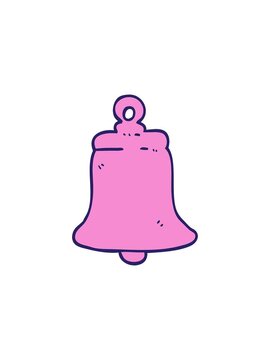starburst effect animation of cartoon doodle ringing bell