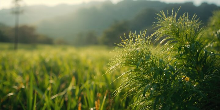 Healthy Moringa oleivera leaves growing in a Java farm, highlighting their use as a medicinal plant