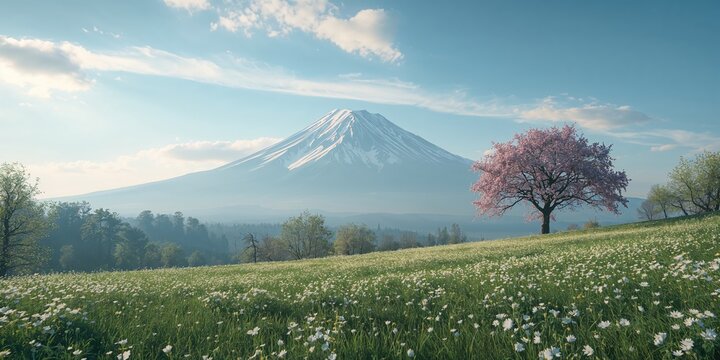 Scenic view of Mount Sindoro's mountain terrain and verdant slopes, ideal for nature photography or landscape studies