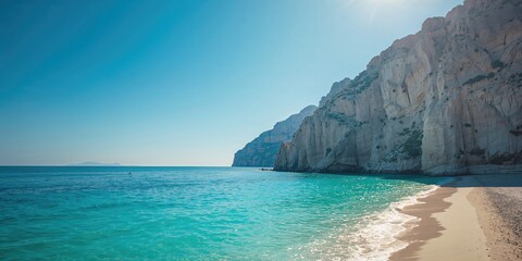 Cliffs along the coastline in Zakynthos, rugged terrain suitable for nature photography