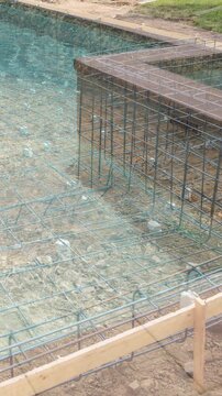 Before and After Construction Transition of a Beautiful Pool On A Summer Day.