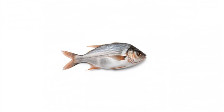 Cold-smoked moonfish displayed on a white background designed for culinary styling, preparation process