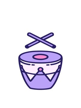 bobbing motion animation of traditional brazilian drum