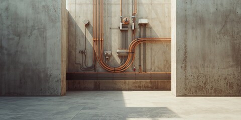 Construction site with pipeline and wire system, emphasizing electrical safety protocols