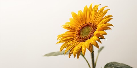 Naklejka premium Detailed view of a flower covered in water droplets, highlighting moisture retention and plant health, World Water Day