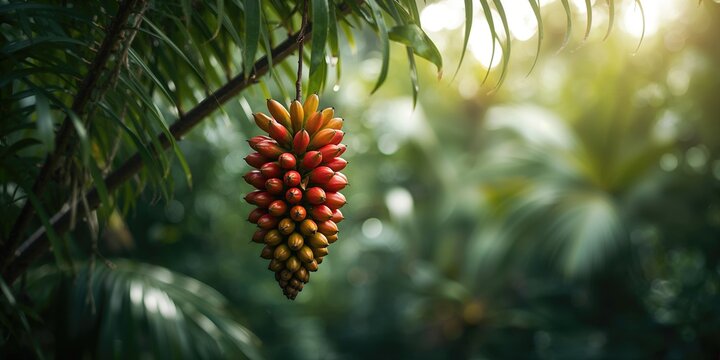 Screw Pine fruit cluster, Pandanus odoratissimus, illustrating its potential for sustainable material production