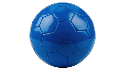 Naklejka premium Blue soccer ball blue ball football isolated on a transparent background