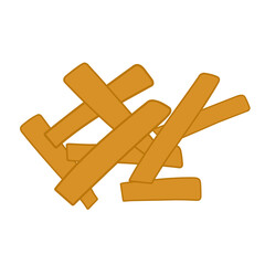 vector illustration of pile of dry wood