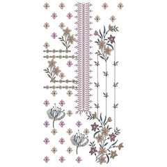 A beautiful neckline embroidery design for digital and textile print on fabric. © Aliya