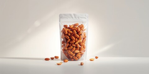Packaged glazed peanuts infused with caviar flavor, designed for culinary use or retail display