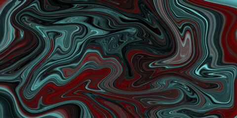 Obraz premium Acrylic pour multi color liquid fluid marble abstract surfaces design. Fabric of dark tone, black and multi silk surface light liquid stone marble swirl texture background. Dark liquid wave metal bg. 