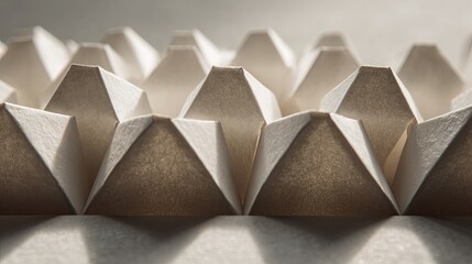 Obraz premium Abstract geometric paper shapes in soft natural lighting