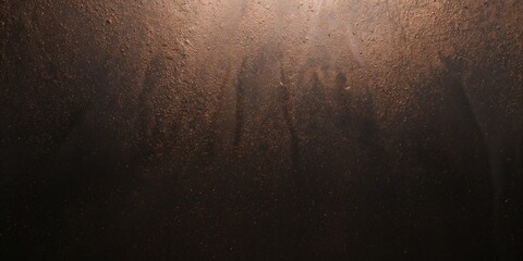 Dark bronze textured surface serving as a background for text and interface elements