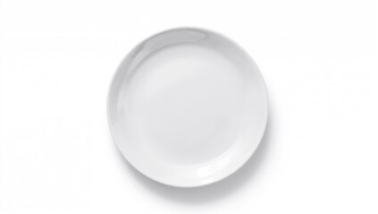 Minimalist white ceramic dish displayed against white backdrop, suitable for food styling or product shots