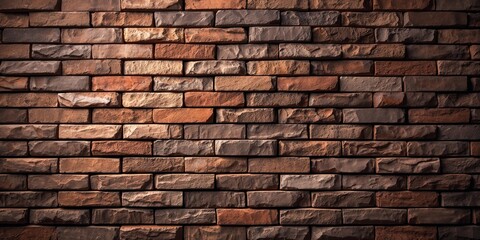 Obraz premium Close-up of rough brick surface with detailed masonry pattern, suitable for construction or renovation projects