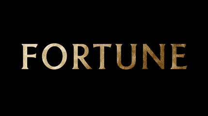 Fortune typo gold texture