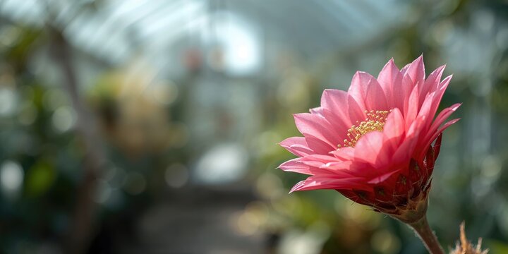 Pink Christmas cactus, zigocactus in the family Cactaceae, used as a decorative plant during holiday seasons