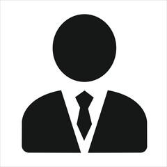 user icon vector. Profile and people silhouette. employed sign. isolated on white background.