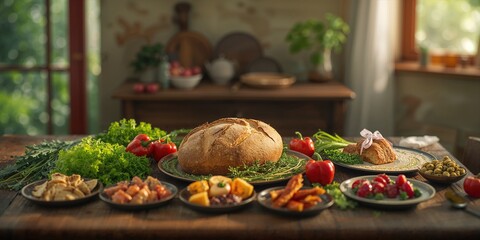 Artistic handmade dishes, focusing on craftsmanship and visual appeal in culinary presentation