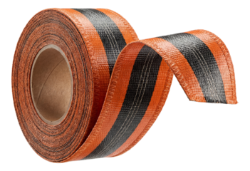 Durable damping tape with reinforced fibers for strength at construction sites.