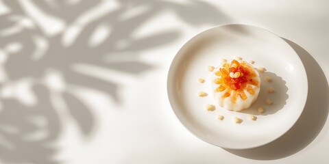 Traditional Thai sweet dish presented on a serving plate highlighting local culinary heritage, ideal for cultural festivals