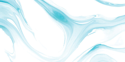 Fototapeta premium Abstract Light Blue & White Marble Texture With Soft Fluid Swirls and Ink-like Waves. Luxurious Minimalist Pattern for Modern Graphic Design, Digital Art, and Branding Wallpapers.