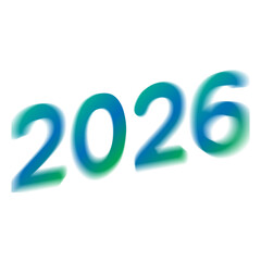Dynamic 2026 Year Concept with Gradient Blur Effect