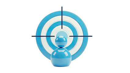 Targeting Success: Person in Crosshairs Concept