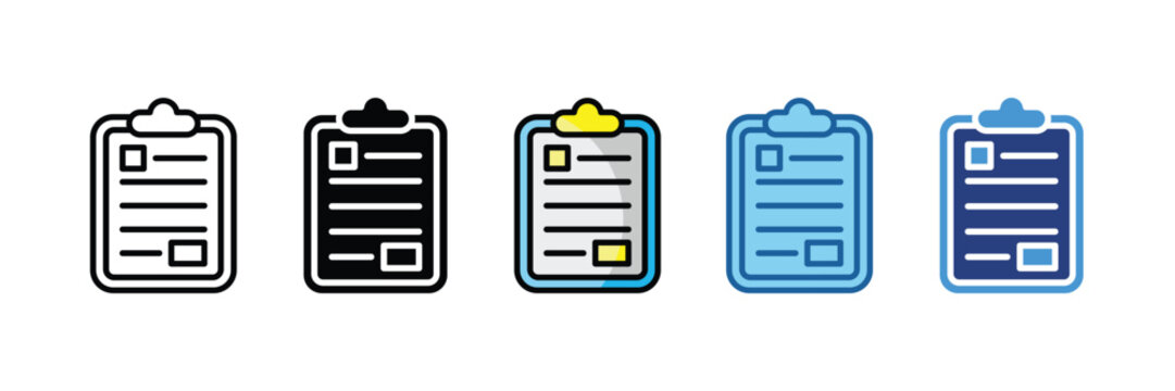 Task Board Icon Set Multiple Style Collection