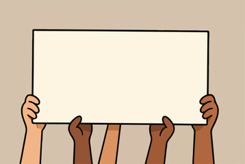 Empty Protest Banner