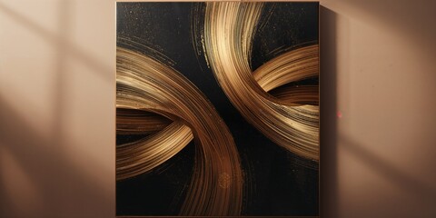 Oil and acrylic circle strip line smear blot canvas painting paper, textured background suitable for creative art projects