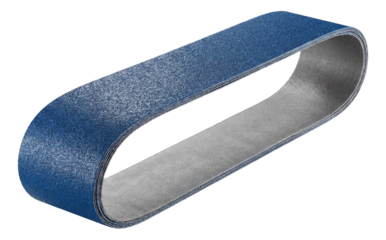 Waterproof abrasive belt designed for use in wet environments like tile installation.