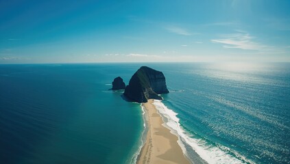 Expansive Pacific Ocean with deep blue hues, highlighting natural marine environment, World Oceans Day