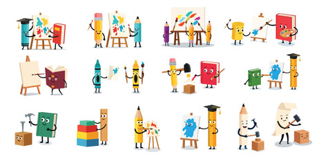 Creative Education Tools Characters for Art and Learning Activities