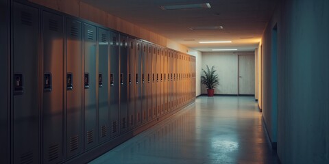 Storage lockers in a basement setting with metal construction, focusing on security and organizational efficiency